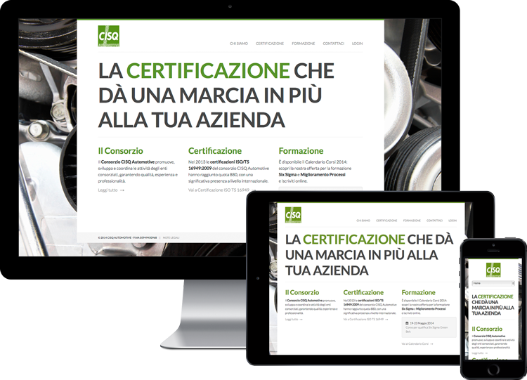 Realizzazione siti internet e web app a Milano, Monza e Brianza per enti di formazione, certificazione, società di consulenza sistemi gestione aziendale